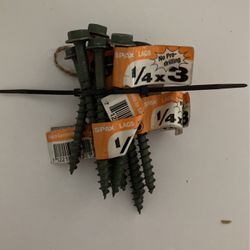 3/8 Hex 1/4 X 3” Spax Heat Tempered Lag Bolts