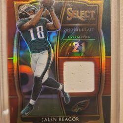 Panini Select Superstar " JALEN REAGOR" 2020 NFL DRAFT  OVERALL PICK #21