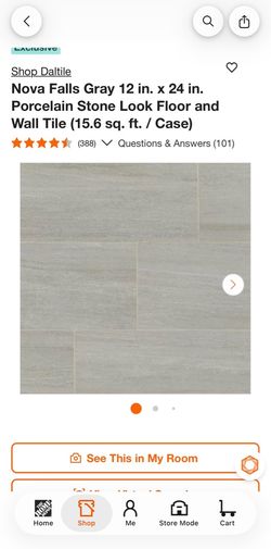 Nova Falls Gray 12 in. x 24 in. Porcelain Stone Look Floor and Wall Tile (15.6 sq. ft. / Case)