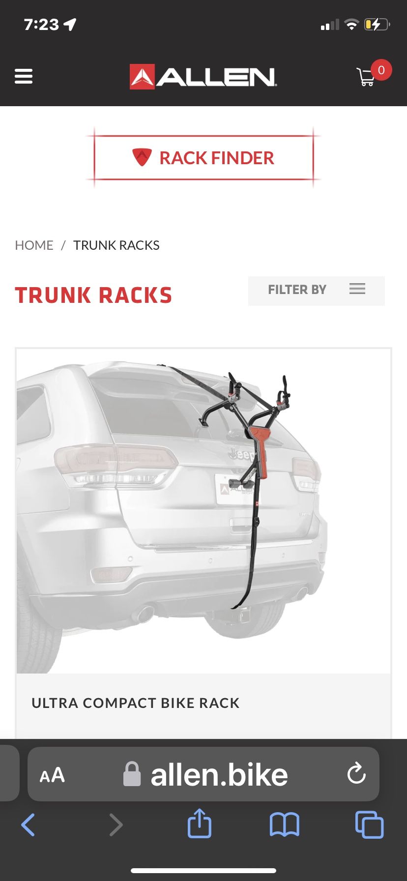 NIB Deluxe Compact Folding Bike Carrier