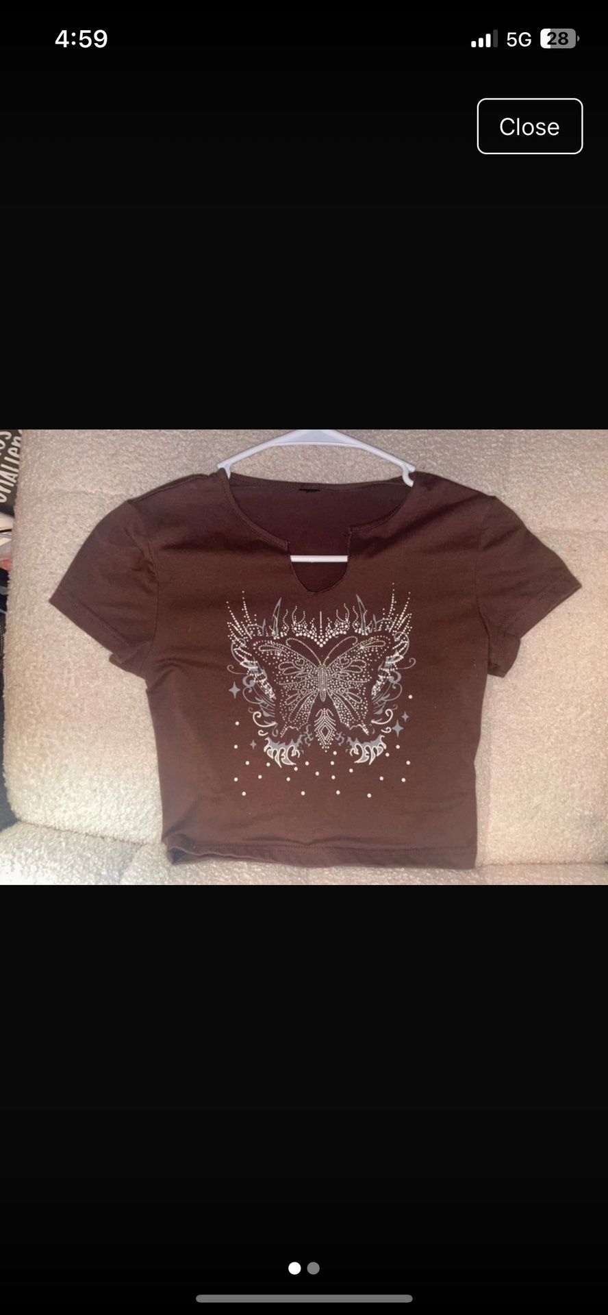 butterfly cropped tee