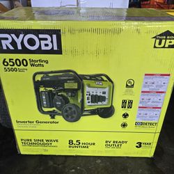 Ryobi 6500-Watt Gasoline Powered Inverter Generator with CO Shutdown & Idle Down Technology
