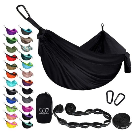 Gold Armour Camping Hammock - XL Double, Combo 4 Items