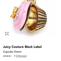 Juicy Couture Pink Pave Cupcake Charm Gold Enamel  $35 OBO 