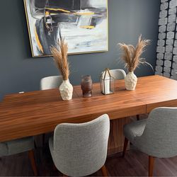 New Modern wood dining Table  w/ Chairs