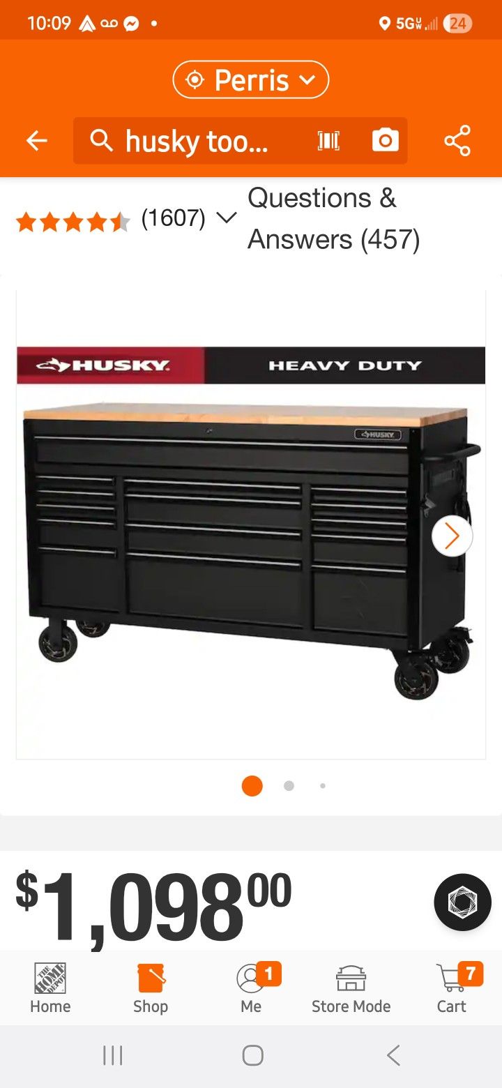 Husky Rolling Tool Box W/ Work Service