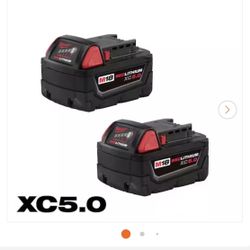 Extended Capacity 5.0 Ah Battery Pack (2-Pack)