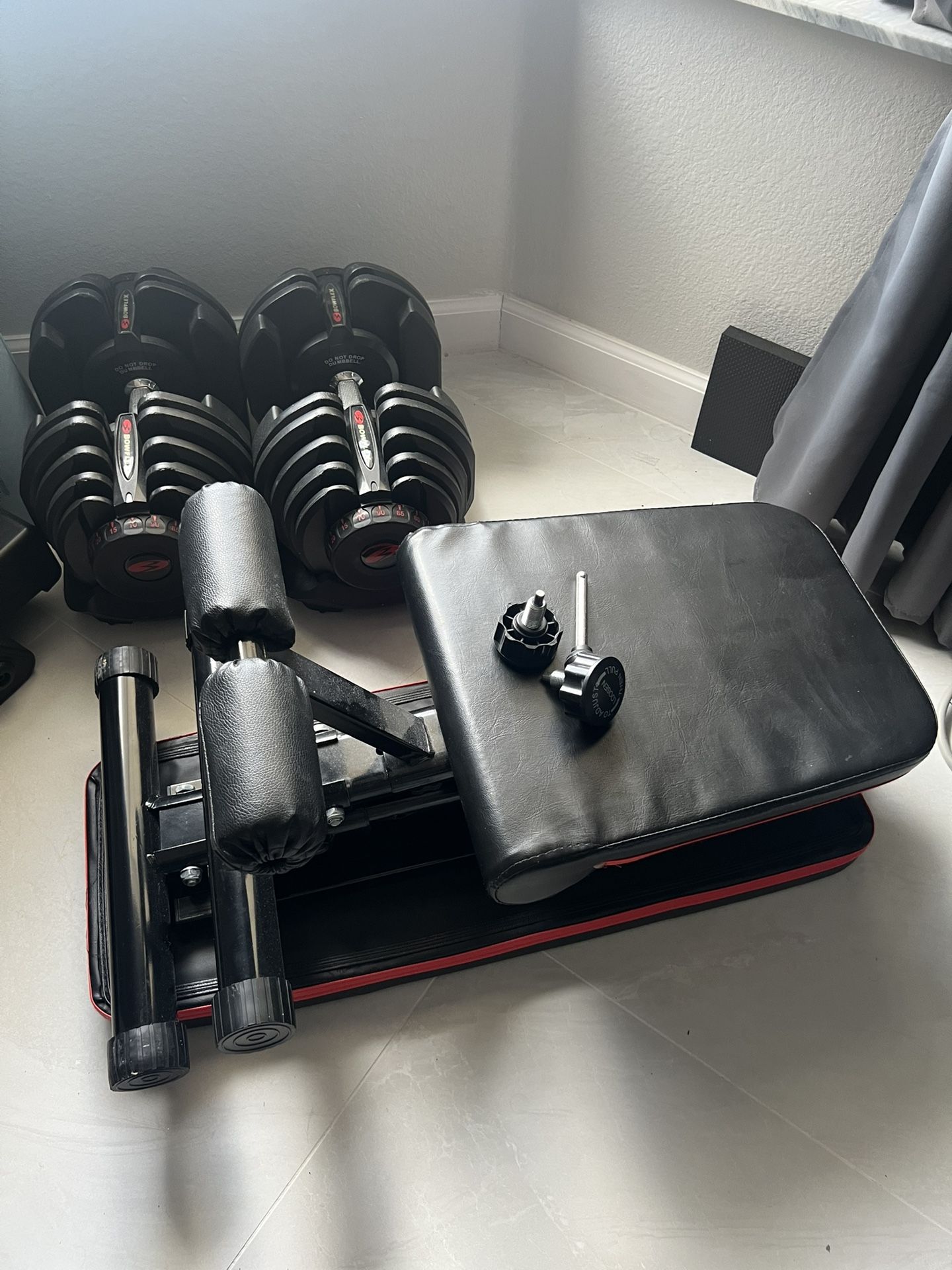 Bowflex 1090 Dumbbells and Foldable Bench 