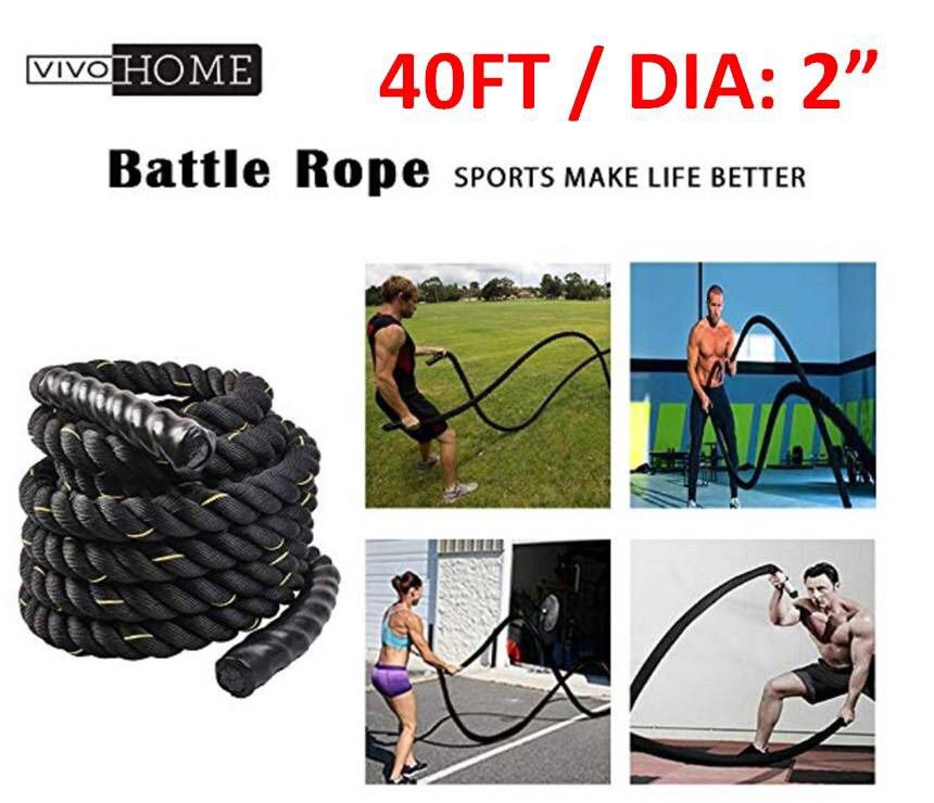 VIVOHOME Black 2" X 40’ Workout Training Rope - Originally: $80