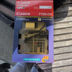 NEW Canon P100-DH 2-color desktop printing calculator