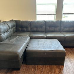 L sectional with ottoman And 2 Recliner set