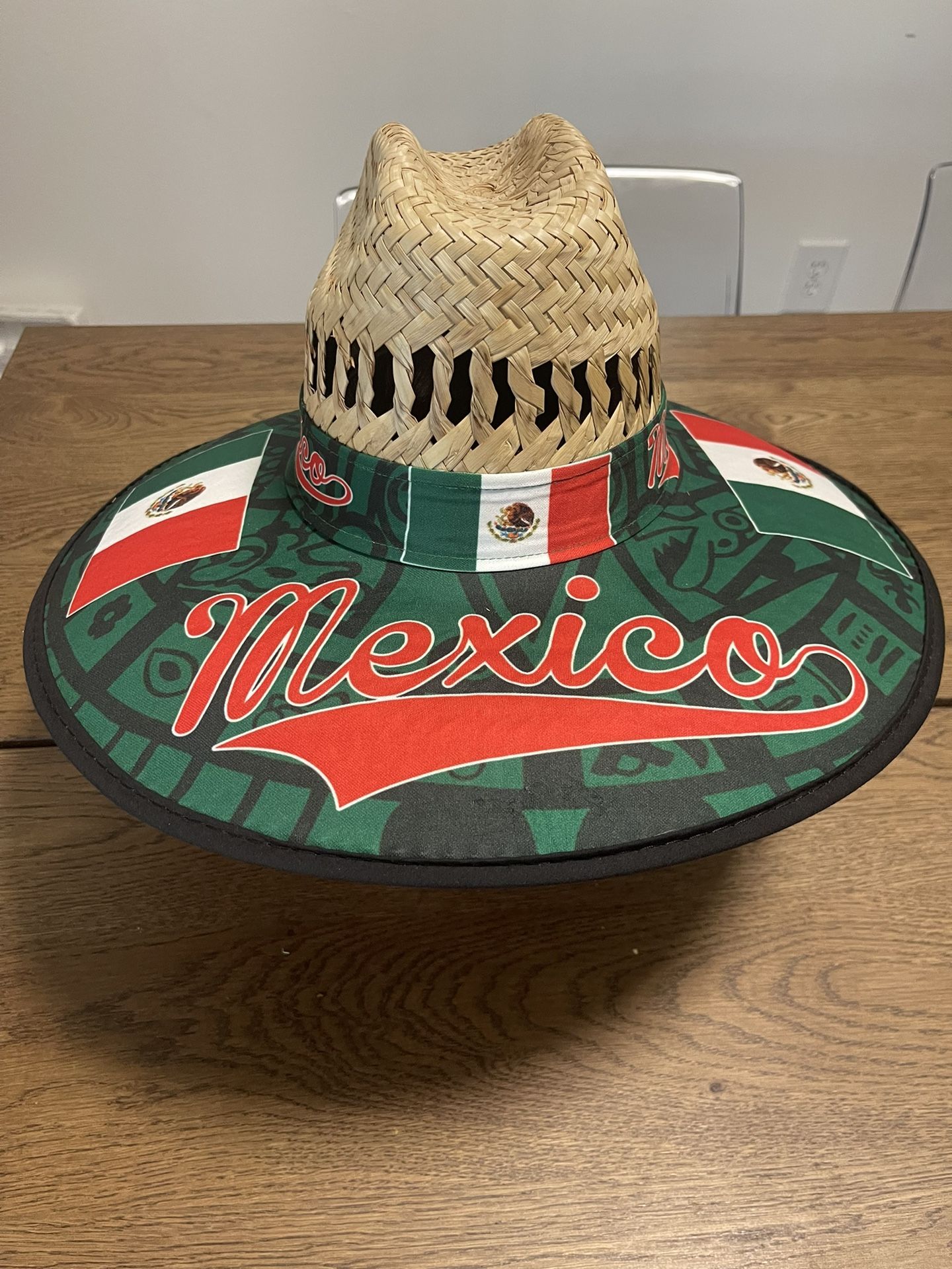 Team Mexico Straw Hat Fishing Gardening Unisex Sombrero De Palma