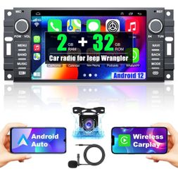 7” Android & CarPlay Stereo For Jeep Wrangler 08-18