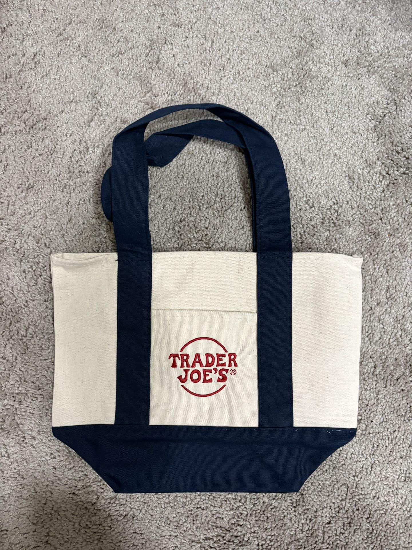 Mini Trader Joe’s Canvas Bag (Blue)