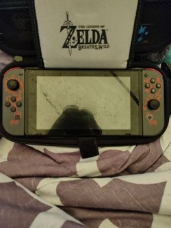 Nintendo Switch with Zelda Breath of the Wild Case