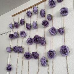 Purple Roses Wall Decor 