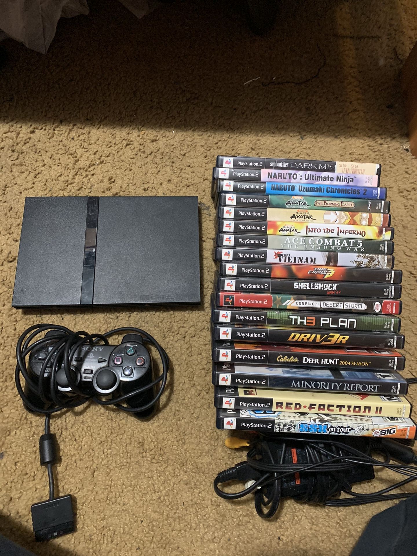 PS2 Slim With 18 Games