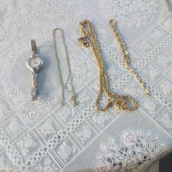 Watch & Gold Chains