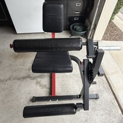 Plate loaded leg extension/curl machine