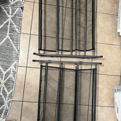 Under Bed Shoe Storage Rack Black With Mesh Fabric