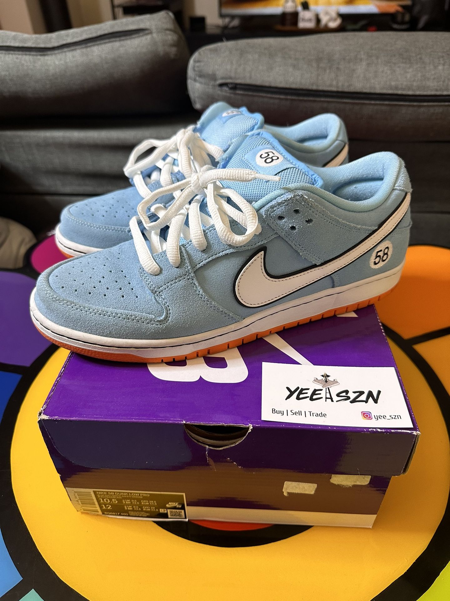 Nike Sb Gulf 58 Dunk Low Size 10.5 Used