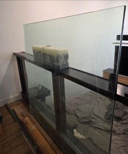 Clear tempered glass top 54" x 54" x 3/4" with polished edges