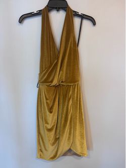 Black Halo Dress Elaria Mini in Gold Size 6
