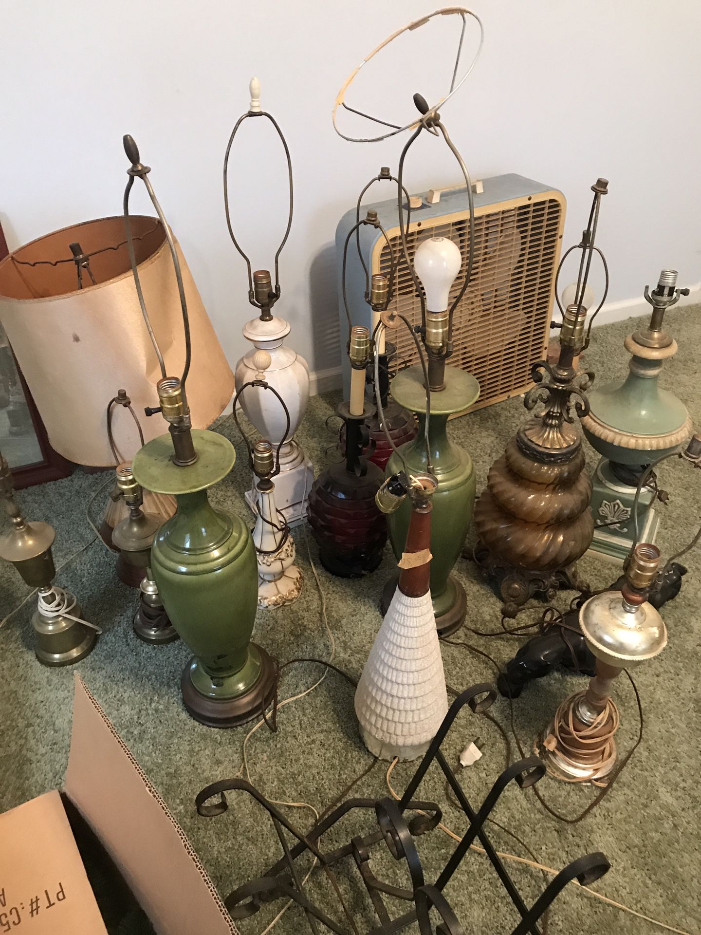 Vintage antique old lamps
