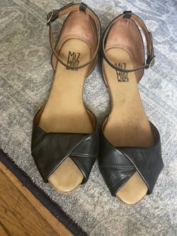 Miz Mooz New York Peep-toe Flats Shoes Size 38
