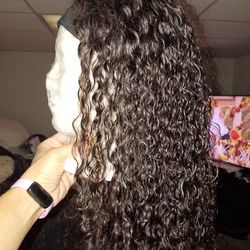 3 wigs 2 sets of clip in's Premium Human Hair :LuvMe Hair Headband wig & Lace Front Wig Collection -  Unit Bundle