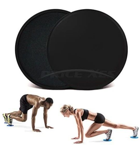 2 x Dual Sided Gliding - Exercise Discs Sliders Core Sliders Ultimate Trainer Gym Home & Total Full Body Abdominal Fitness Exercise Equipment on All S