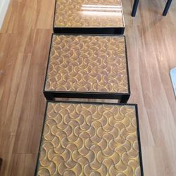 3 Glass Top Side Tables