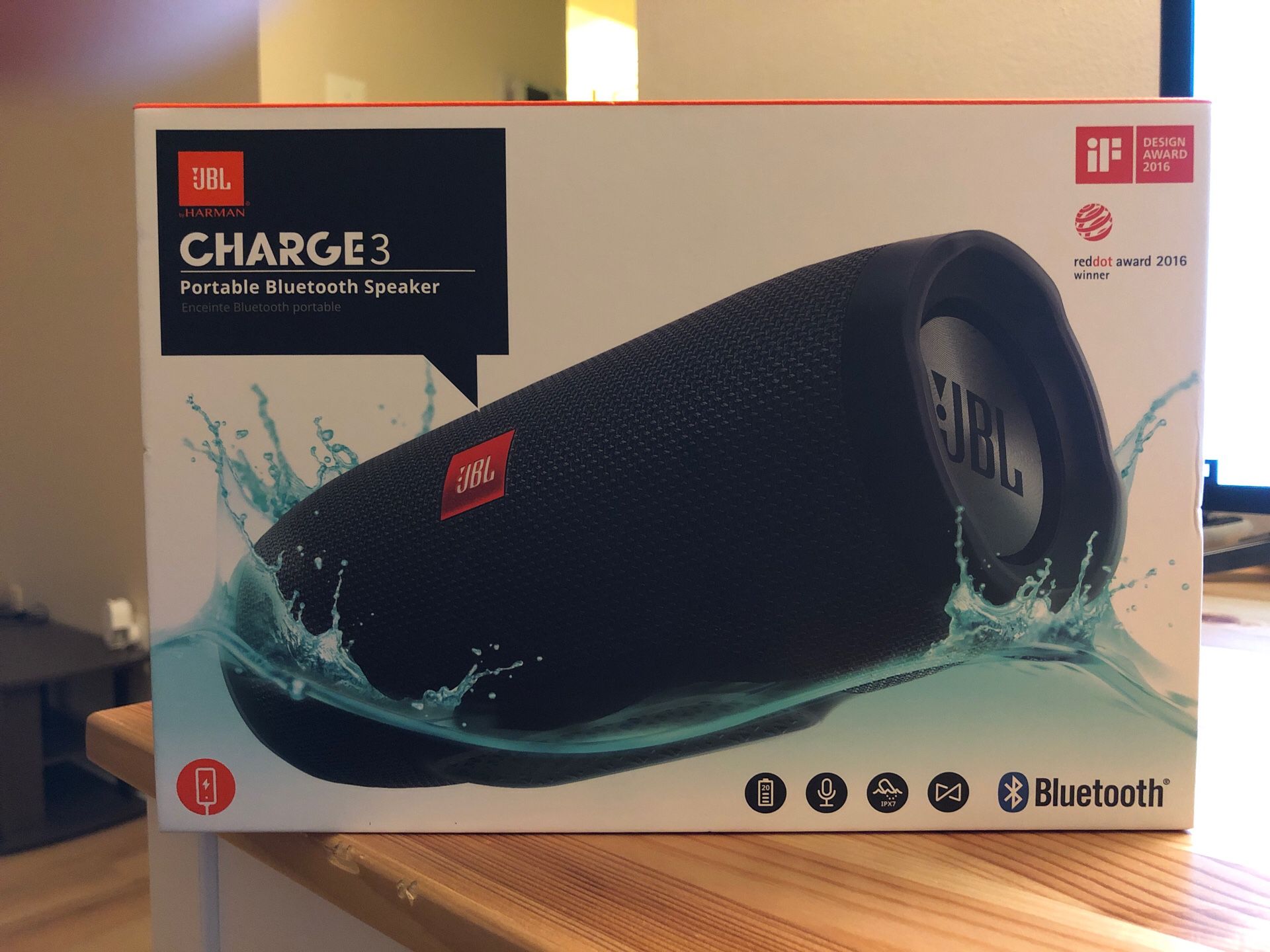 JBL Charge 3 Portable Waterproof Bluetooth Speaker