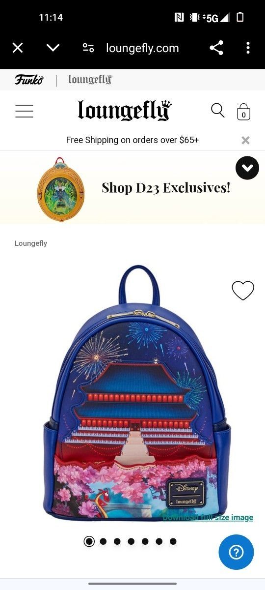 Loungefly Disney Mulan Fireworks Mini Backpack