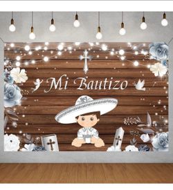 Mi bautizo charito Backdrop