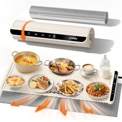 Extra Large Food Warming Mat with Heat-Resistant Pad, 36X15 Inch