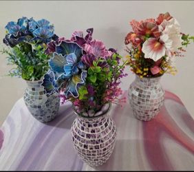 *** NEW LOW PRICE *** Vases from The Mosaic Iris Collection ($25 EACH) @ Lasting Creations