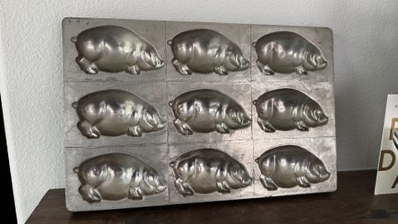 Antique metal chocolate mold