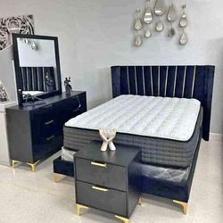 New 4pc Bedroom Set In Box 📦 Buy Now Pay Later $39 Down