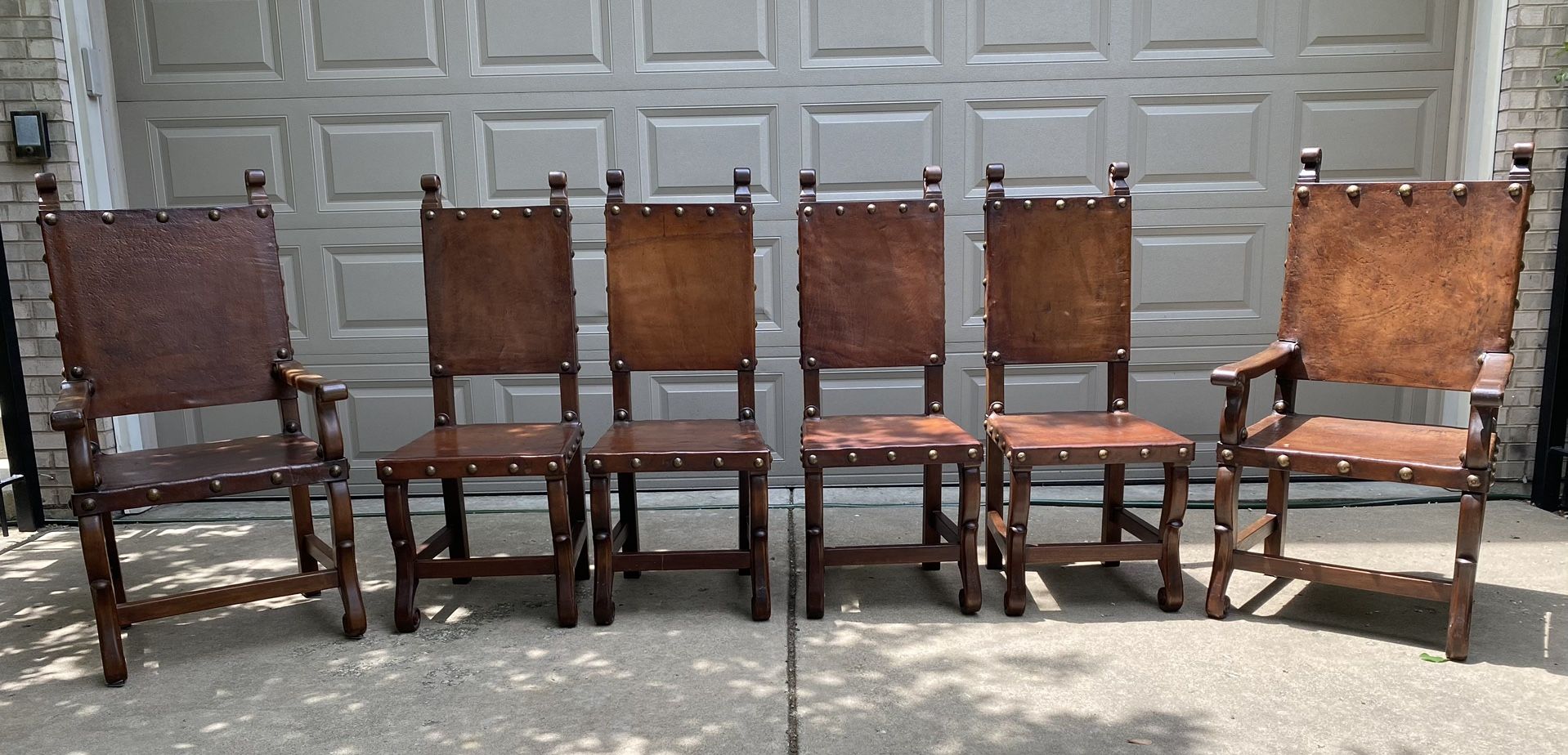 6 Spanish Colonial Style Dining Chairs