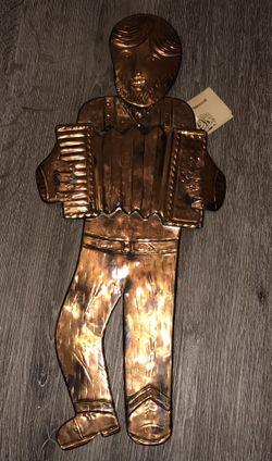 Copper Art Music Signed 1994 Vintage Accordion 