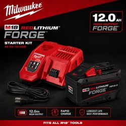 Milwaukee 48-59-1813GB M18 REDLITHIUM FORGE 12.0Ah Battery & Charger Kit New