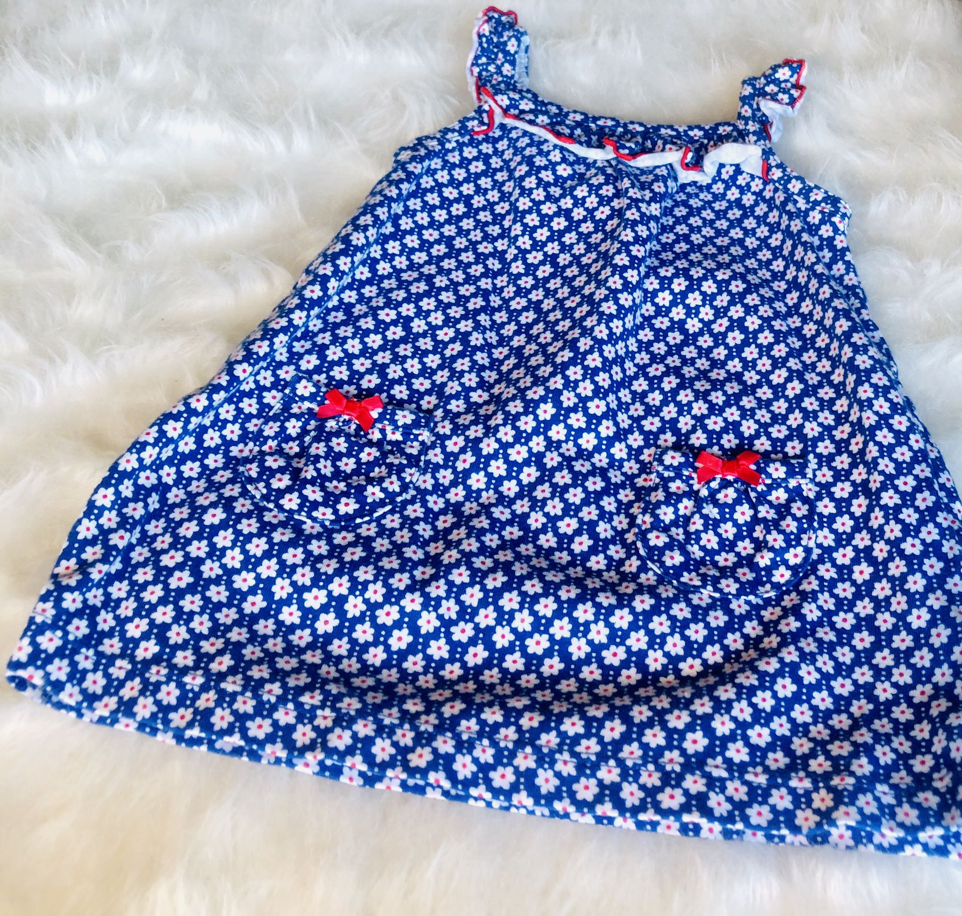 Carter’s Navy Floral Summer Dress w/ Diaper Cover *3-6 Months