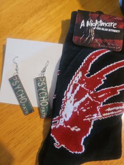 Nightmare socks and earrings