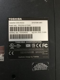 Touch screen toshiba satellite for parts
