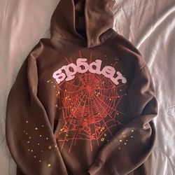 Brown Sp5der hoodie sz m