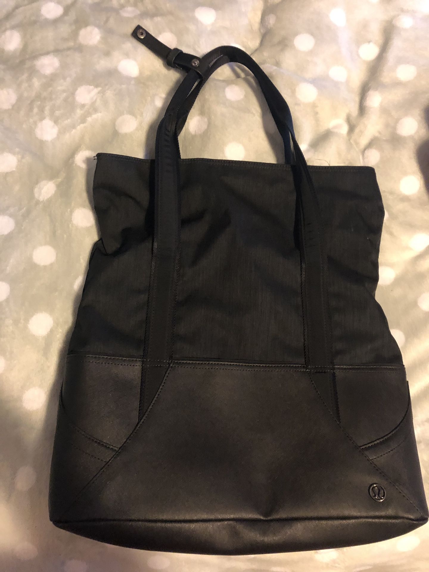 Lululemon Throw n Go Tote Black Foldover Top