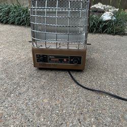 Vintage portable electric heater from the Markel brand, model 198-TMC, q