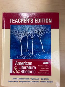 Teachers edition “American Literature and Rhetoric” textbook for general and AP English Language
