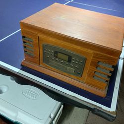 Brown Disc Tape Vinyl Player